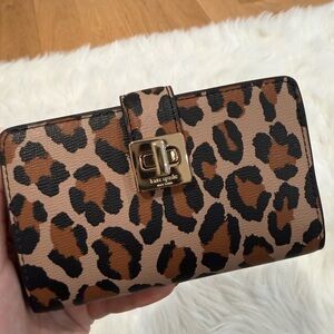 Kate Spade Brown and Black Animal Print Wallet